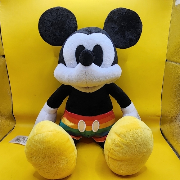 Disney Other - Disney Parks Mickey Mouse Plush Pride Collection 17'' Stuffed Animal Rainbow